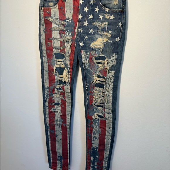 Ralph Lauren Demin & Supply American Flag Jeans, Size 25 - Picture 3 of 8